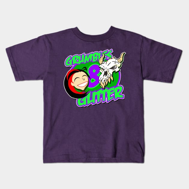 Grumbles & Glitter Kids T-Shirt by crowjandesigns